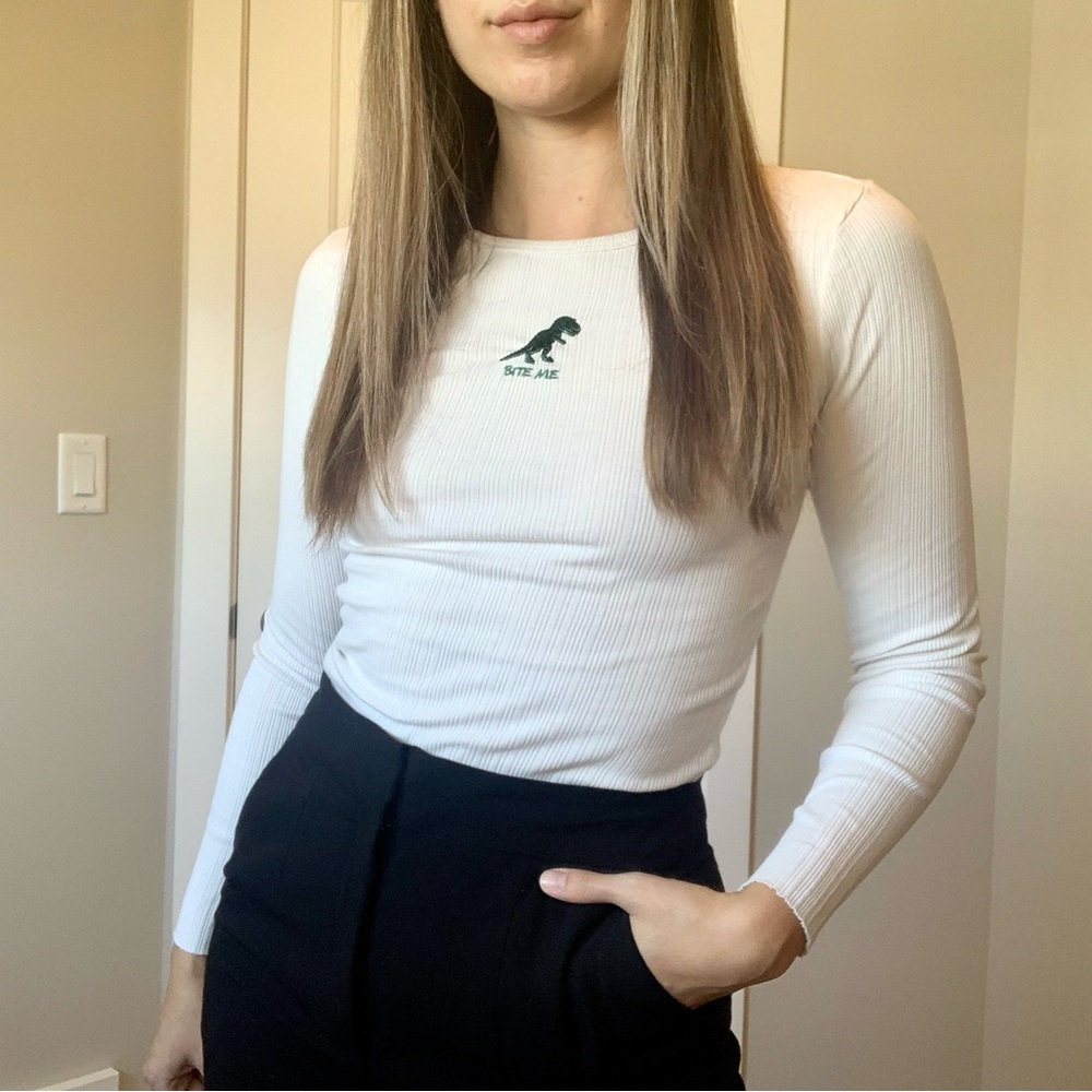 Dinosaur “Bite Me” Longsleeve Top
